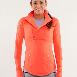Lululemon half zip Bright Orange Athletic Jacket